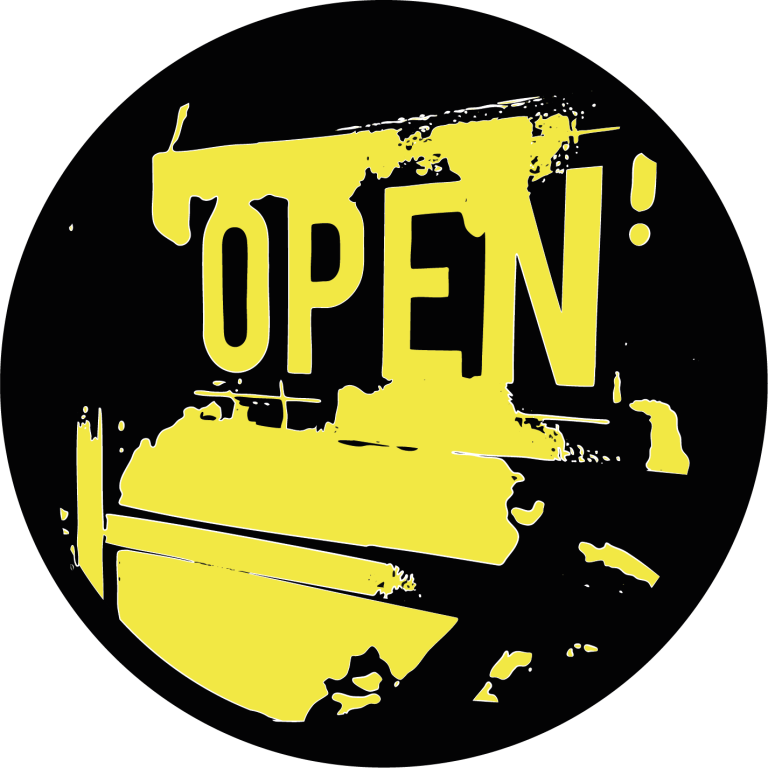 open sign